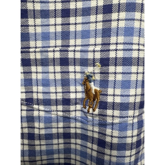 Ralph Lauren Plaid Long Sleeve Cotton Pony Logo Button Down Shirt Men's Size XL - Picture 5 of 9